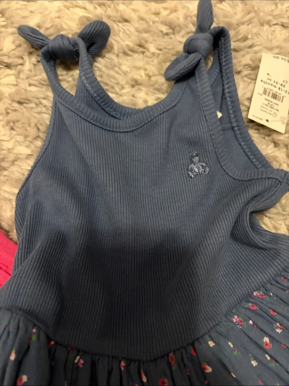GAP Girls' Pink and Dusty Blue Tie-Shoulder Summer skorts